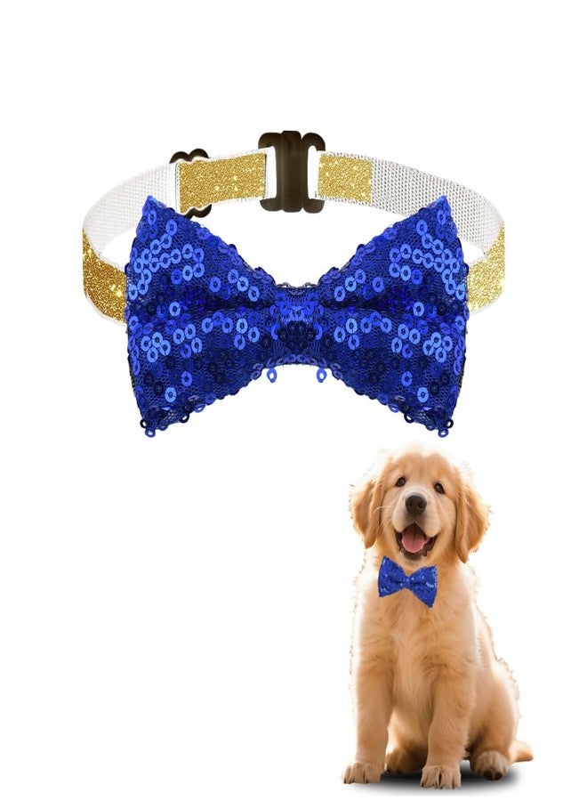 Yreamont Pet Glitter Bow Tie for Dog Cat Sequin Bow Tie for Pet Dogs Cats Sarkly Pet Collar for Cat Dog Pet Accessories with Sequins Pet Collars for Dogs Cats Cat Dog Bow Tie Collar for Pets Shiny Bowtie - Image 1
